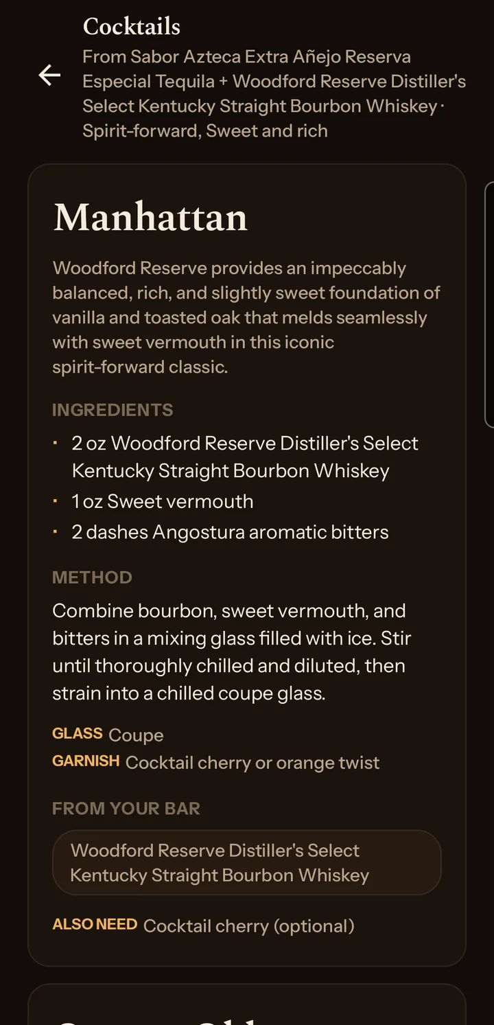 The recipe page